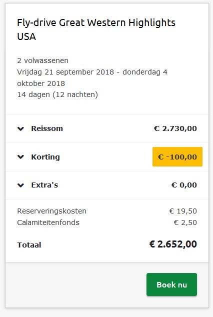 Vakantie aanbieding