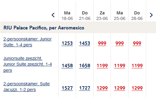 Vakantie aanbieding