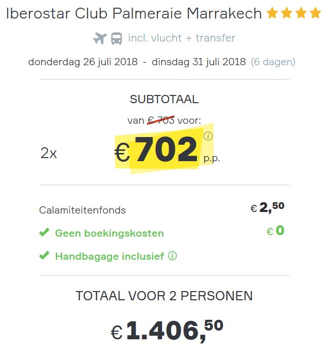 Vakantie aanbieding