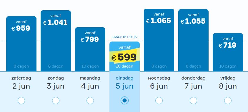 Vakantie aanbieding