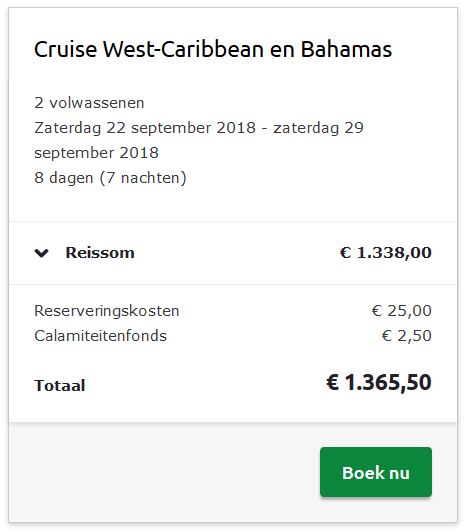 Vakantie aanbieding