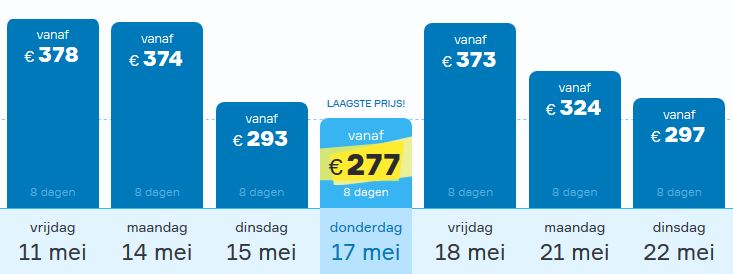 Vakantie aanbieding
