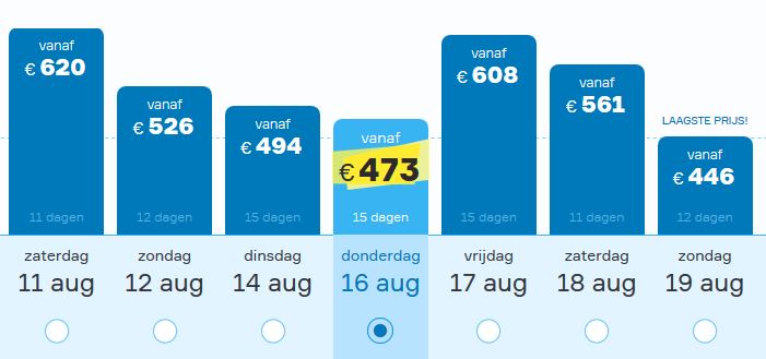 Vakantie aanbieding