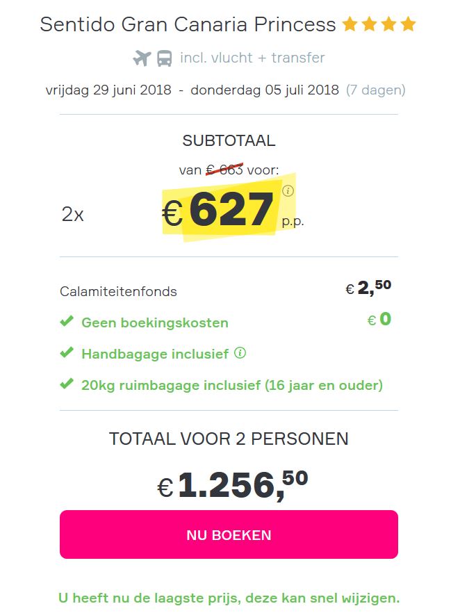 Vakantie aanbieding