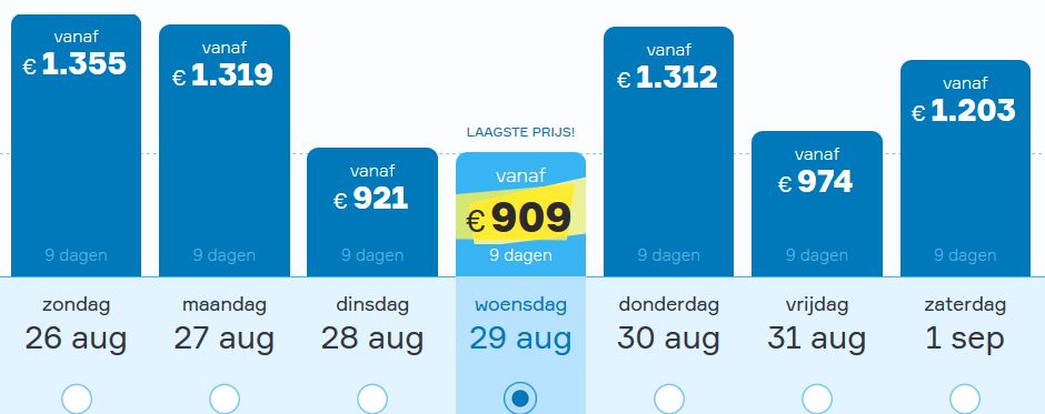 Vakantie aanbieding