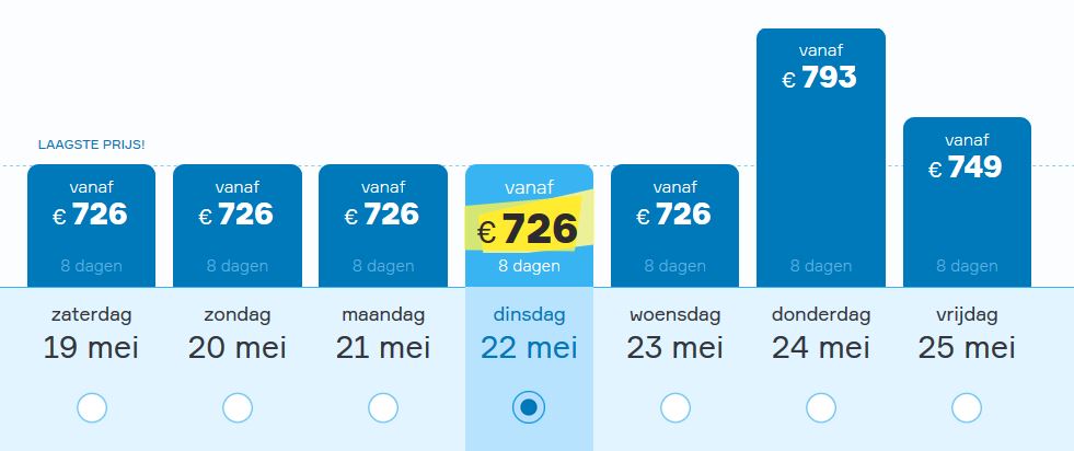 Vakantie aanbieding