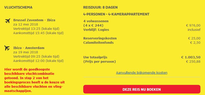 Vakantie aanbieding