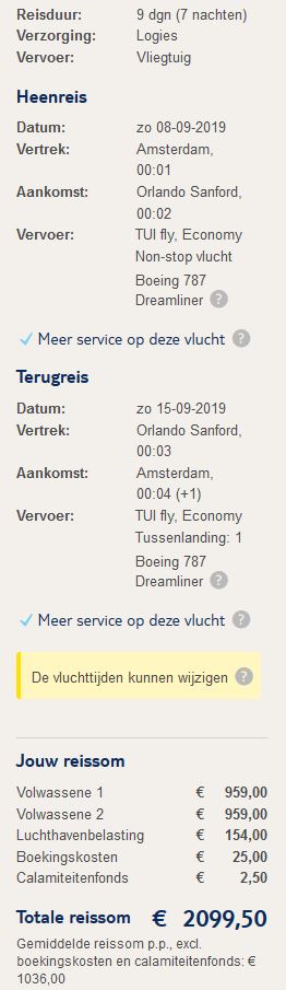 Vakantie aanbieding