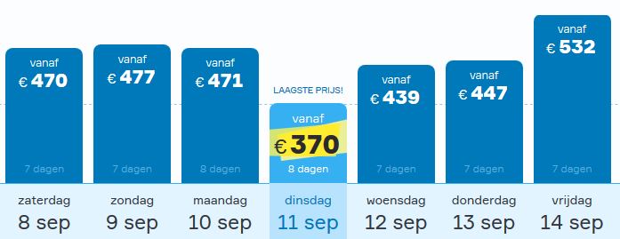 Vakantie aanbieding