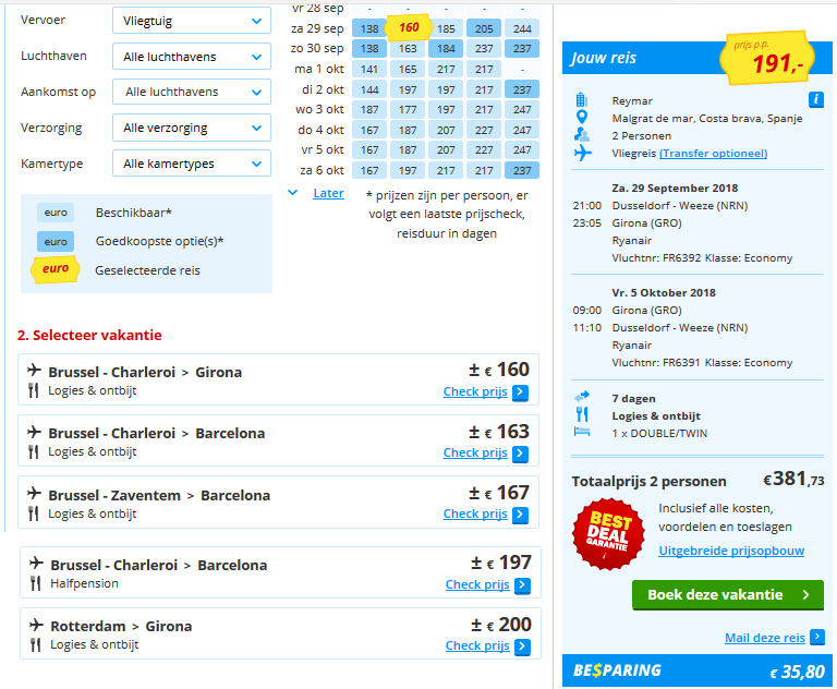 Vakantie aanbieding