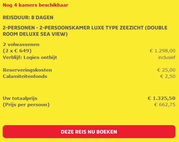 Vakantie aanbieding