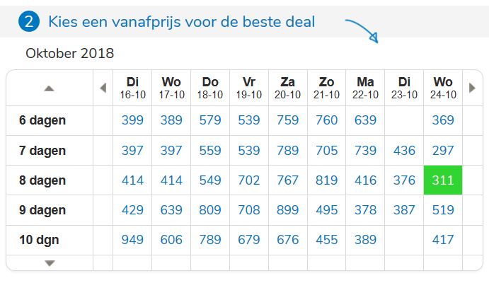 Vakantie aanbieding