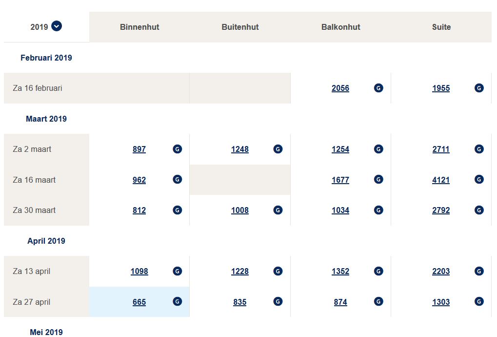 Vakantie aanbieding
