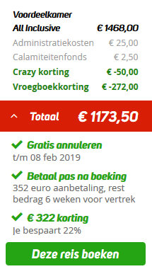 Vakantie aanbieding