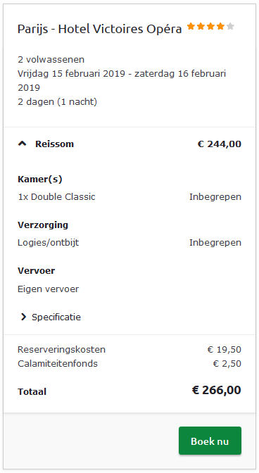 Vakantie aanbieding