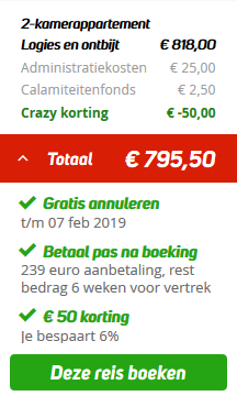 Vakantie aanbieding